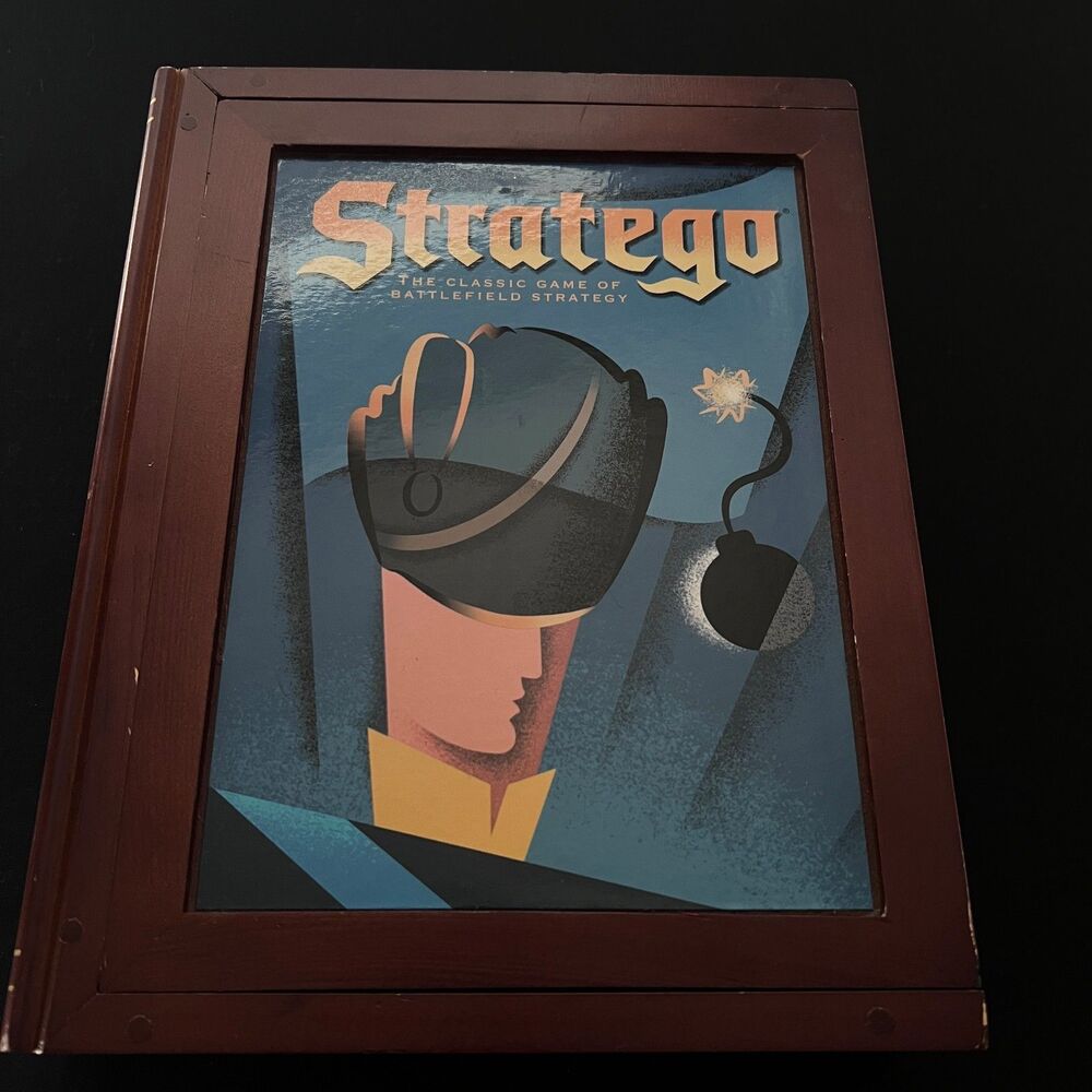 Vintage Stratego Board Game Wood Box Edition Classic Strategy Complete [ 1986 ]